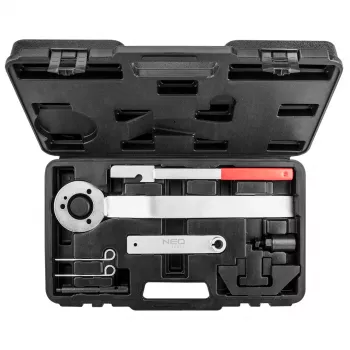NEO TOOLS diesel-moottorin ajoitus-työkalusarja BMW, Land Rover, Opel (M41, M47, M57, TD4, TD6, X25DT, Y25DT) - 15-20-osainen sarja muovilaukussa