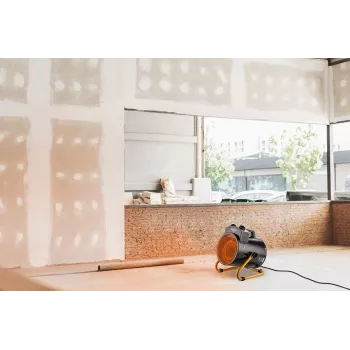NEO TOOLS 90-068 teollinen sähkölämmitin 3 kW, 2 lämpötehoa, IPX4 roiskevesisuoja, säädettävä termostaatti, kannettava