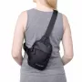 Wozinsky WMS-W1 mini olkalaukku älypuhelimelle, kaksi lokeroa, musta