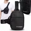 Wozinsky WMS-W1 mini olkalaukku älypuhelimelle, kaksi lokeroa, musta