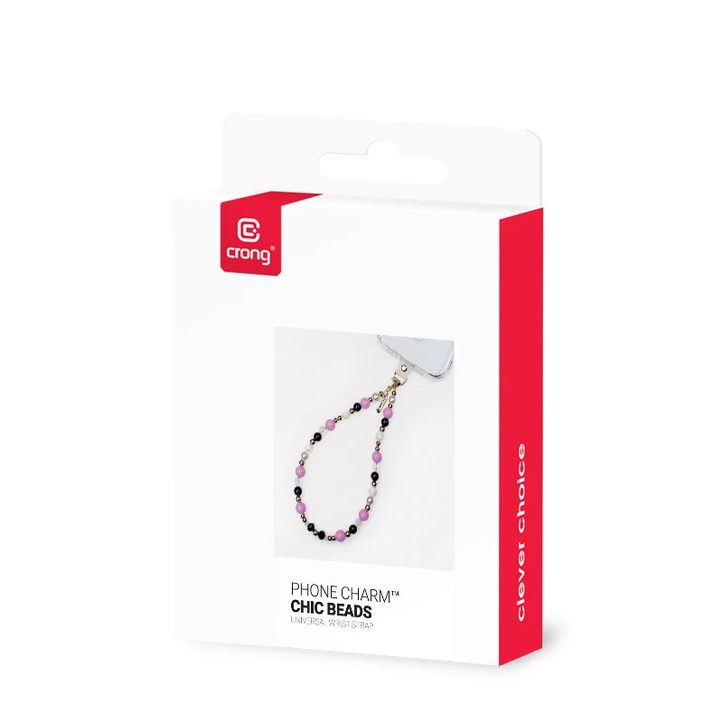 Crong Phone Charm - puhelinranneke tyylikkäillä helmillä (yleismallinen kaulariipus)