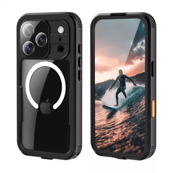 Crong Seal Cover IP68 vedenpitävä kotelo iPhone 17 Pro (musta)