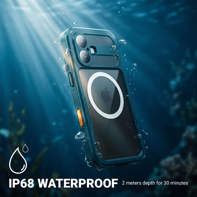 Crong Seal Cover IP68 vedenpitävä kotelo iPhone 17 Pro (musta)