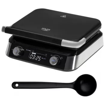 Adler AD 3084 vohvelirauta, 2400 W, musta/hopea