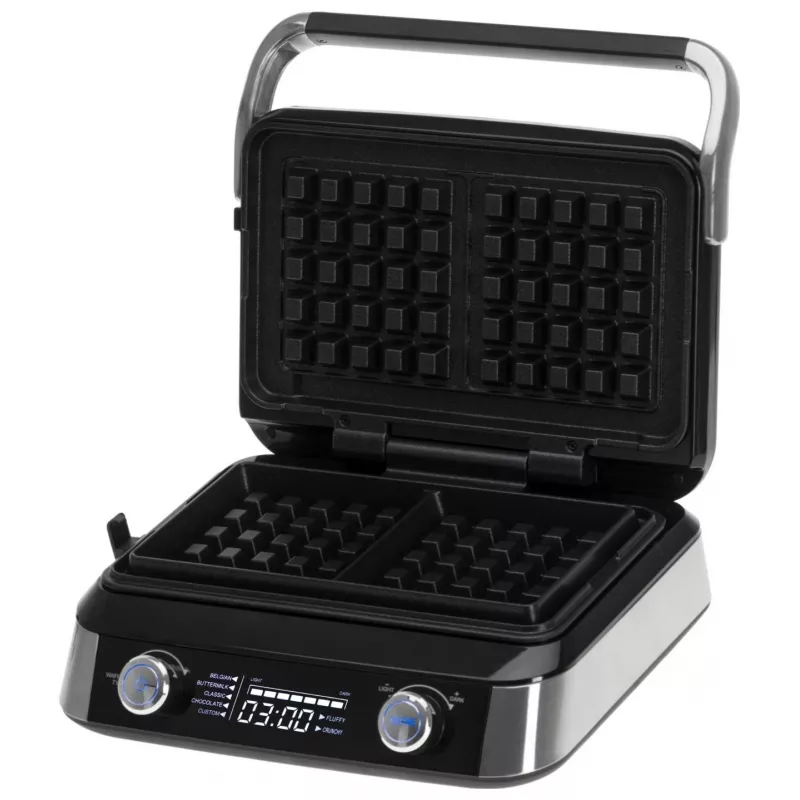 Adler AD 3084 vohvelirauta, 2400 W, musta/hopea