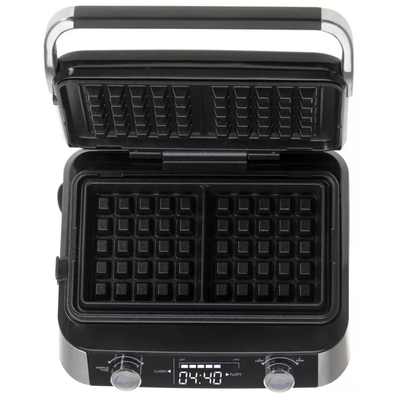 Adler AD 3084 vohvelirauta, 2400 W, musta/hopea