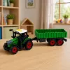 LEAN TOYS traktori maatalousperävaunulla, kitkaveto, valo ja ääni, 35 cm
