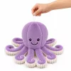 LEAN TOYS pehmo-oktopus pehmoeläin joustavilla lonkeroilla lila 50 cm