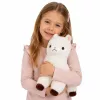 LEAN TOYS pehmo-alpakka laama pehmeä turkki valkoinen 38 cm