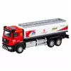 LEAN TOYS säiliöauto metalli veto valot äänet punainen ja valkoinen 1:40