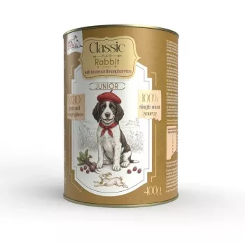 Syta Micha märkäruoka pennuille kanilla, punajuurella ja vadelmilla - 400 g tölkki