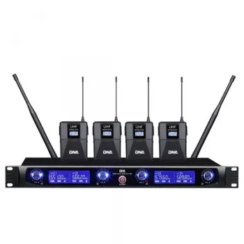 DNA Professional DNA WM4 langaton mikrofonijärjestelmä 4 käsilähettimellä UHF Quad Channel -setti