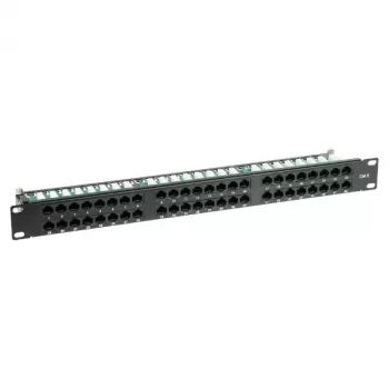 DELTA ENERGY SYSTEMS PP-48/RJ/6C 48-porttinen Cat6 UTP patch-paneeli, 1U 19 tuuman rack-asennus, musta