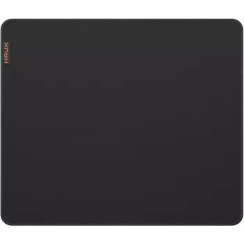 KRUX Space XL pelihiirimatto – mikrokuitukankainen pöytäalusta, 900x400x3 mm, liukumaton kumipohja, musta