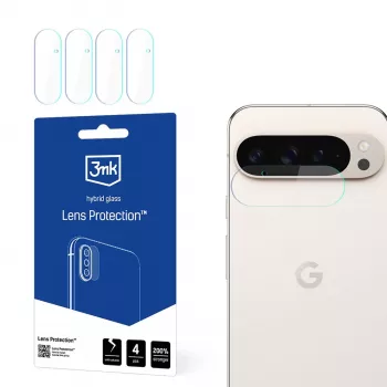 3mk objektiivinsuoja Google Pixel 9 Pro XL - kameransuoja karkaistusta lasista, 9H-kovuus, oleofobinen pinnoite, kuplaton asennus
