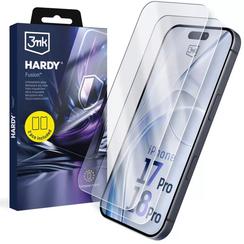 3mk Hardy Fusion kuori Apple iPhone 17 Pro / 18 Pro - läpinäkyvä musta