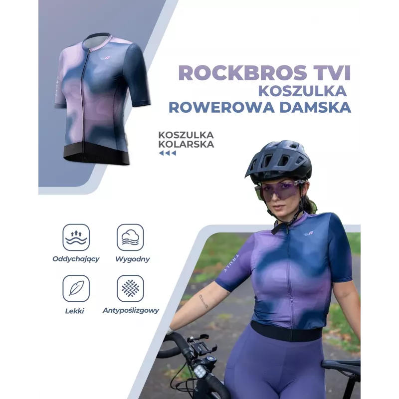 ROCKBROS naisten TVI pyöräilypaita lyhythihainen navy blue koko S