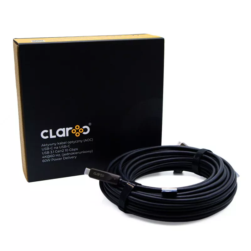 Claroc Active USB-C-kaapeli 5m 4K@60Hz 60W PD 10Gbps
