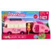 LEAN TOYS matkailusarja asuntoauto perävaunulla nukenkalusteet tarvikkeet pinkki