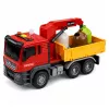 LEAN TOYS kuorma-auto nosturi jätteidenlajittelusäiliö valot ääni punainen
