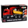 LEAN TOYS kuorma-auto nosturi jätteidenlajittelusäiliö valot ääni punainen