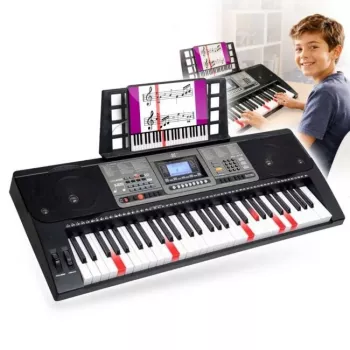 MK 816 61-näppäiminen elektroninen MIDI-kosketinsoitin opetukseen 128 äänellä, 128 rytmillä, tallennuksella, LED-näytöllä, USB-MIDI:llä, kuulokelähdöllä, mikrofonitulolla, virtalähde mukana