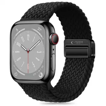 Tech-Protect Nylon Magnetic Loop ranneke Apple Watch 8/9/10/11/SE (40/41/42mm) musta