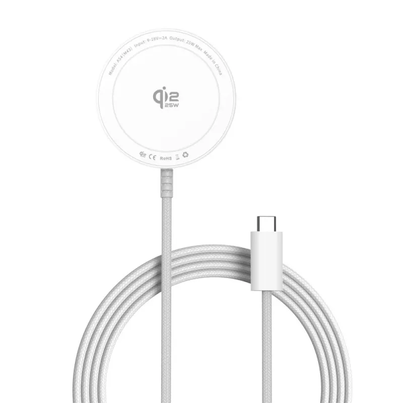 TECH-PROTECT A54 magneettinen MagSafe langaton laturi 25W Qi2.2 valkoinen