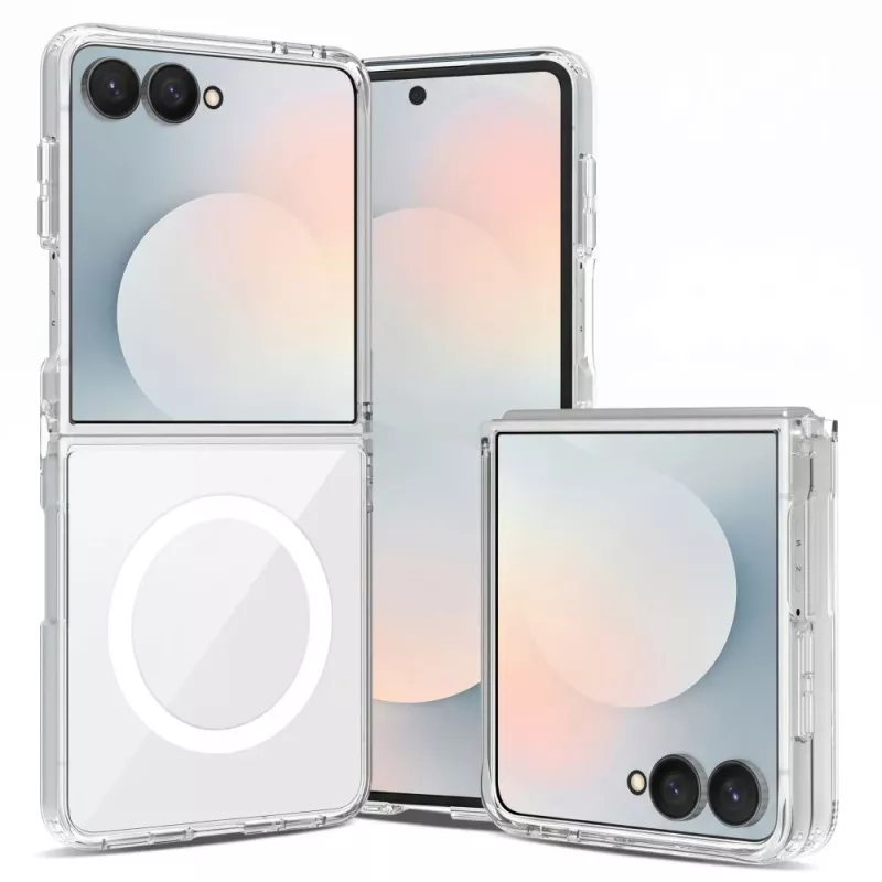 Tech-Protect Flexair Hybrid MagSafe kuori Samsung Galaxy Z Flip 8 läpinäkyvä