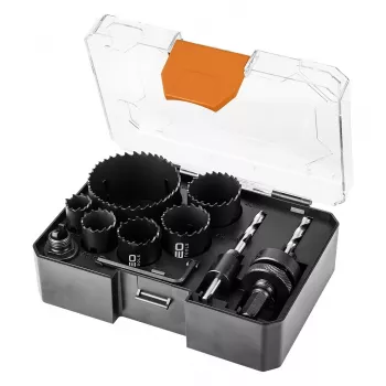 NEO TOOLS bi-metalli rei'ityssahasarja Co8% (19, 25, 30, 35, 40, 68 mm), 9-osainen