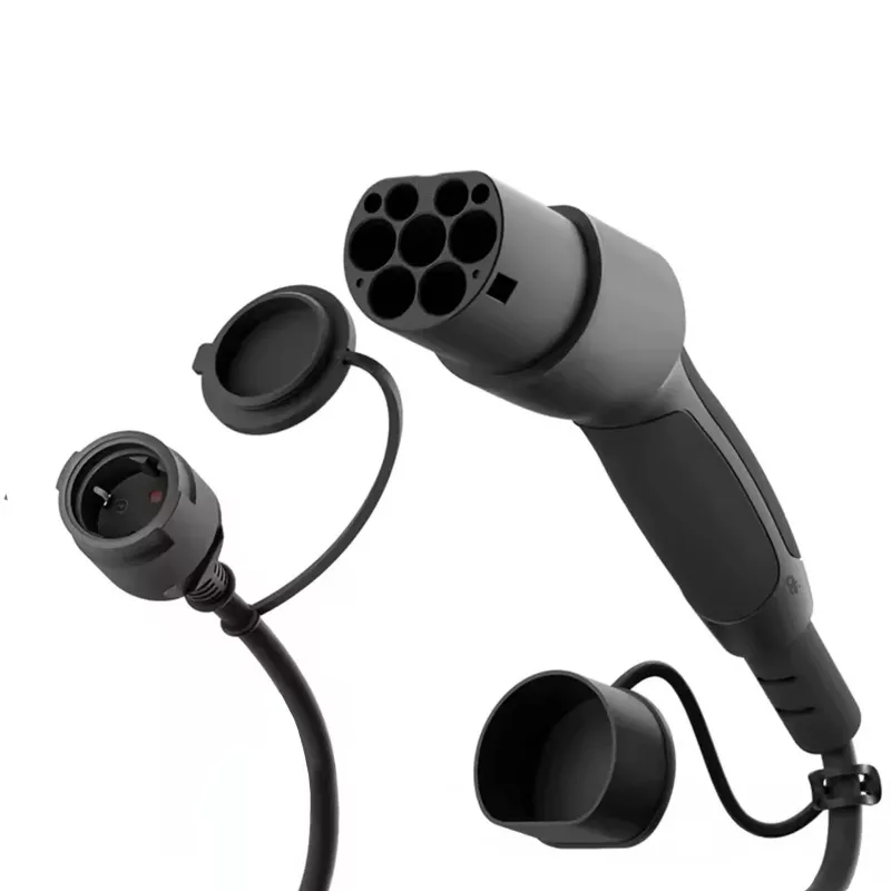 AKYGA AK-SC-E28 Type-2-Schuko-adapterikaapeli EV-latureille 16A 0,3m musta