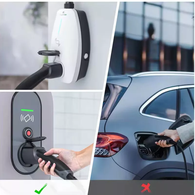 AKYGA AK-SC-E28 Type-2-Schuko-adapterikaapeli EV-latureille 16A 0,3m musta