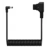 Newell D-Tap - DC 5,5x2,5mm spiraalikaapeli, 90cm, musta
