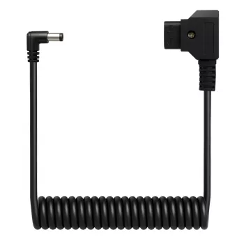 Newell D-Tap - DC 5,5x2,5mm spiraalikaapeli, 90cm, musta