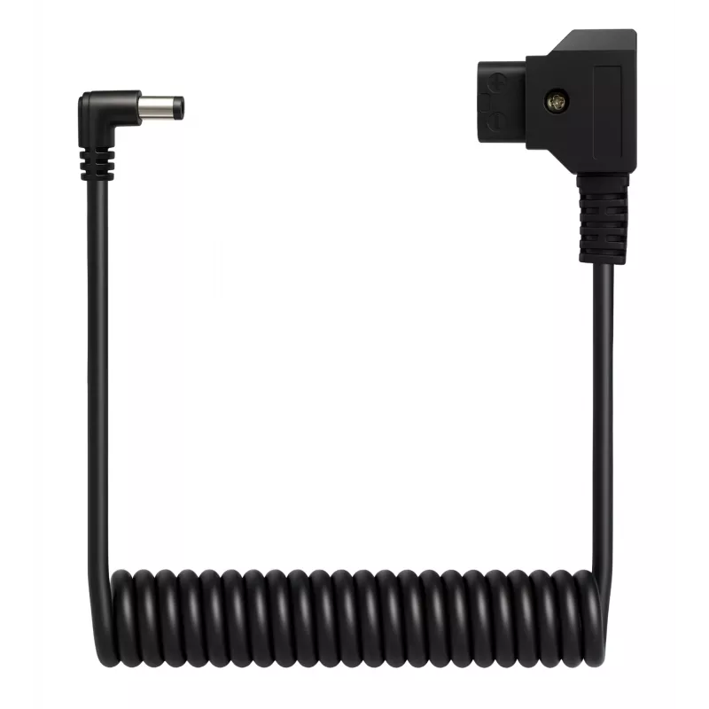 Newell D-Tap - DC 5,5x2,5mm spiraalikaapeli, 90cm, musta