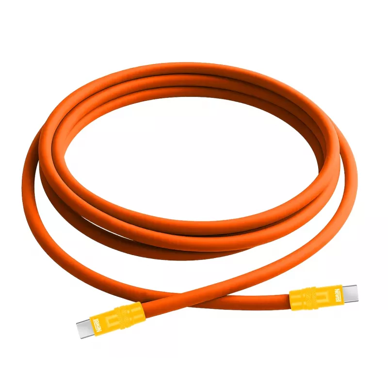 Newell USB-C - USB-C kaapeli 100W, 2m, silikoni, oranssi-keltainen
