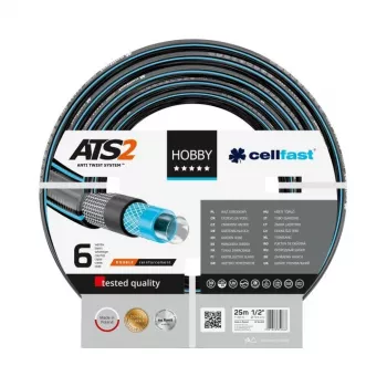 CELLFAST HOBBY ATS2 Anti-Twist puutarhaletku 25 m 1/2 tuuma musta
