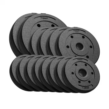 REBEL ACTIVE bitumipainosarja 30 kg (8 x 1,25 kg + 4 x 2,5 kg + 2 x 5 kg), 31 mm reikä