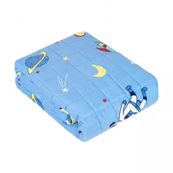 REBEL PREMIUM painopeitto lapsille, 100% puuvillaa, kosmos-kuvio, 100x150 cm, 4 kg
