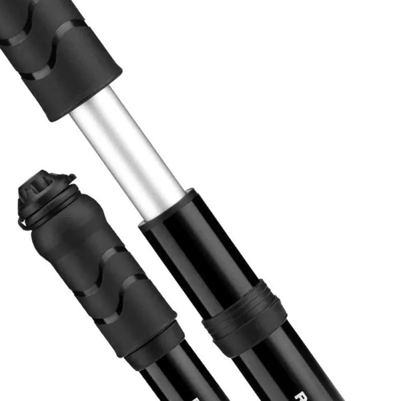 ROCKBROS 810PCS-HP mini-pyörän käsipumppu joustavalla letkulla Presta- ja Schrader-venttiileille - musta