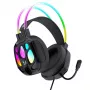 Wozinsky WSG-1118 langallinen pelikuuloke RGB-valaistuksella ja mikrofonilla - musta