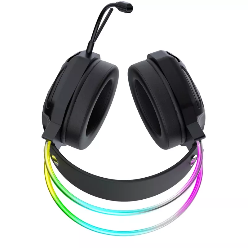 Wozinsky WSG-1118 langallinen pelikuuloke RGB-valaistuksella ja mikrofonilla - musta