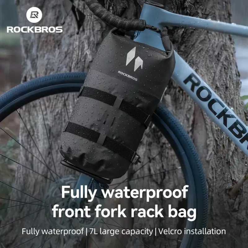 ROCKBROS AS-156 vedenpitävä pyörän haarukkalaukku 7L musta