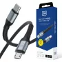 3MK Hyper Cable N-SERIES USB-C - Micro-USB 1 m QC 3.0 5V/2A 10W musta