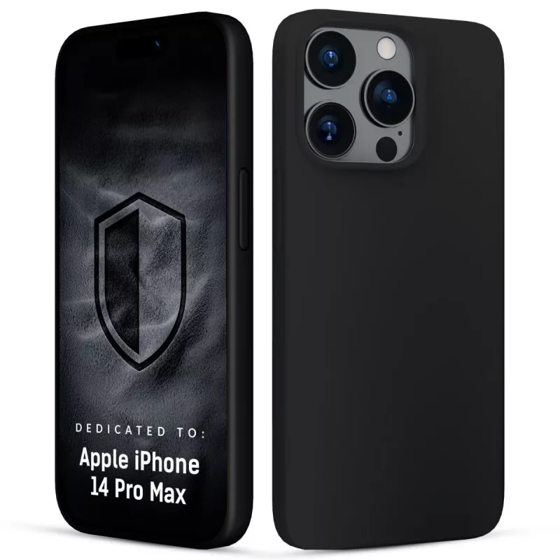3MK PROTECTION Hardy Mellow kotelo Apple iPhone 14 Pro Max - musta, joustava TPU, iskunsuojaus