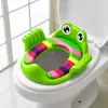 LEAN TOYS wc-istuimen suojus lapsille, pehmeä istuin kahvoilla, vihreä