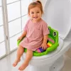 LEAN TOYS wc-istuimen suojus lapsille, pehmeä istuin kahvoilla, vihreä