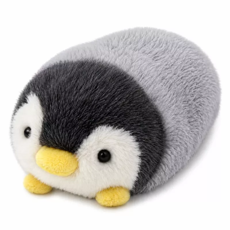 LEAN TOYS pehmeä pingviinipehmolelu valkoinen ja harmaa 16 cm
