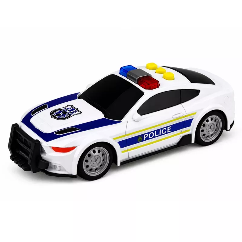LEAN TOYS poliisisetti helikopteri moottoripyörä poliisiauto valot äänet 1:32