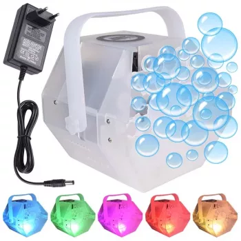 LIGHT4ME BUBBLE LED pieni tehokas kuplakone RGB-valaistuksella, musta, 25W, 0,6L säiliö